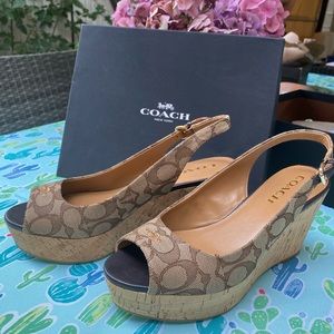 Coach Signature Logo Wedges